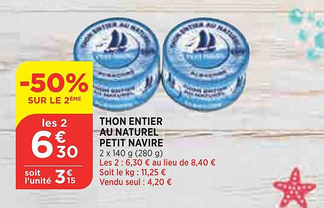 Thon Entier Au Naturel Petit Navire