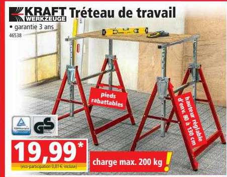 tréteau de travail kraft werkzeuge