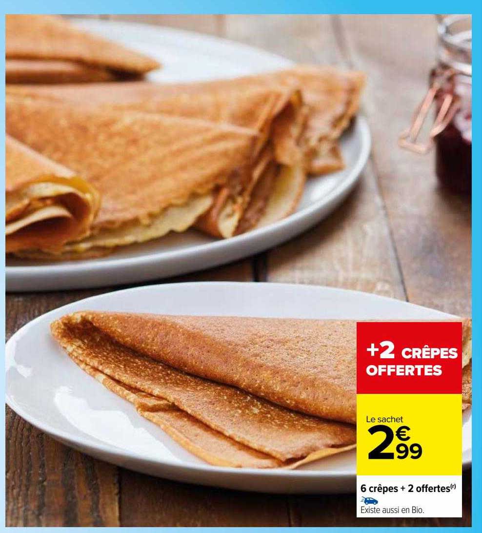 6 crêpes + 2 offertes