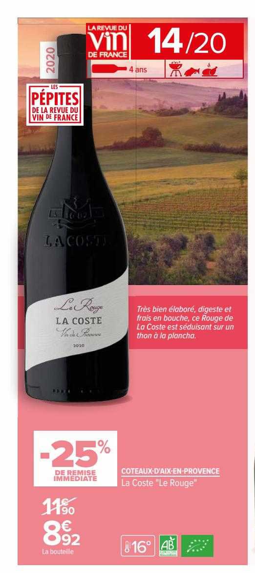 côteaux-d'aix-en-provence la coste "le rouge"