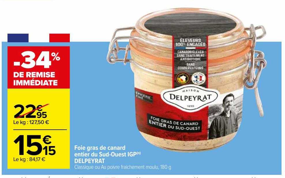 foie gras de canard entier du sud-ouest igp delpeyrat