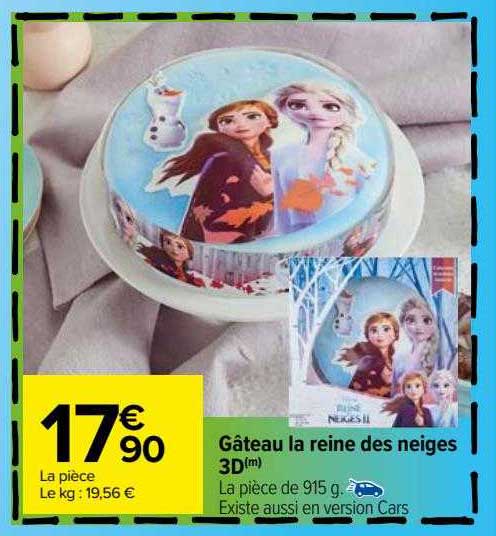 gâteau la reine des neiges 3d