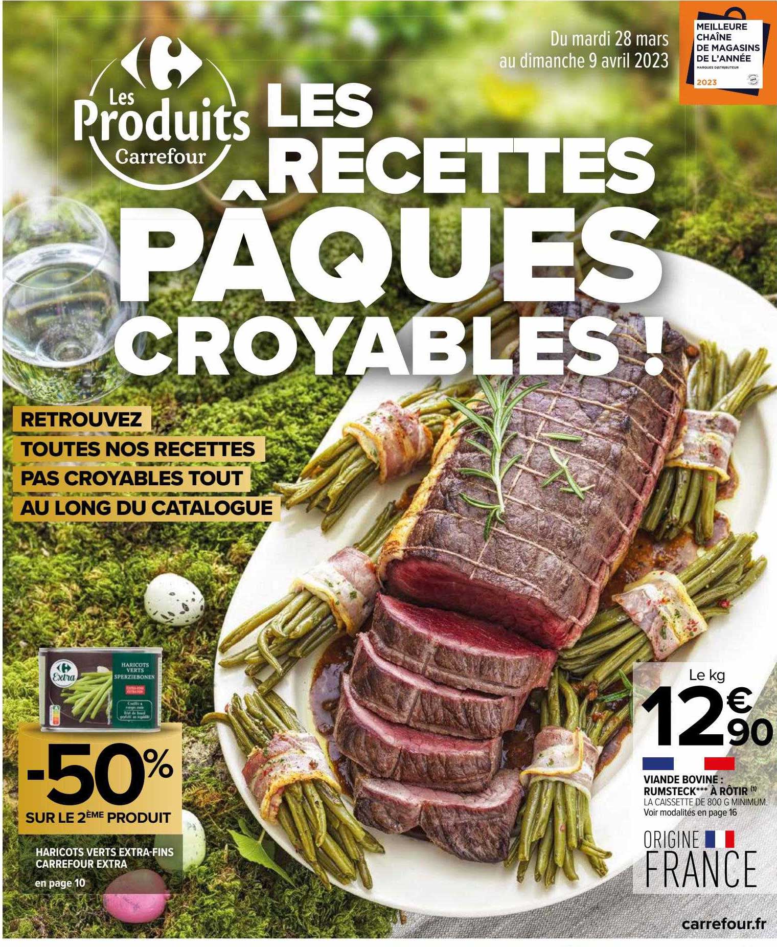 haricots verts extra fins carrefour extra, viande bovine : rumsteck***à rôtirr