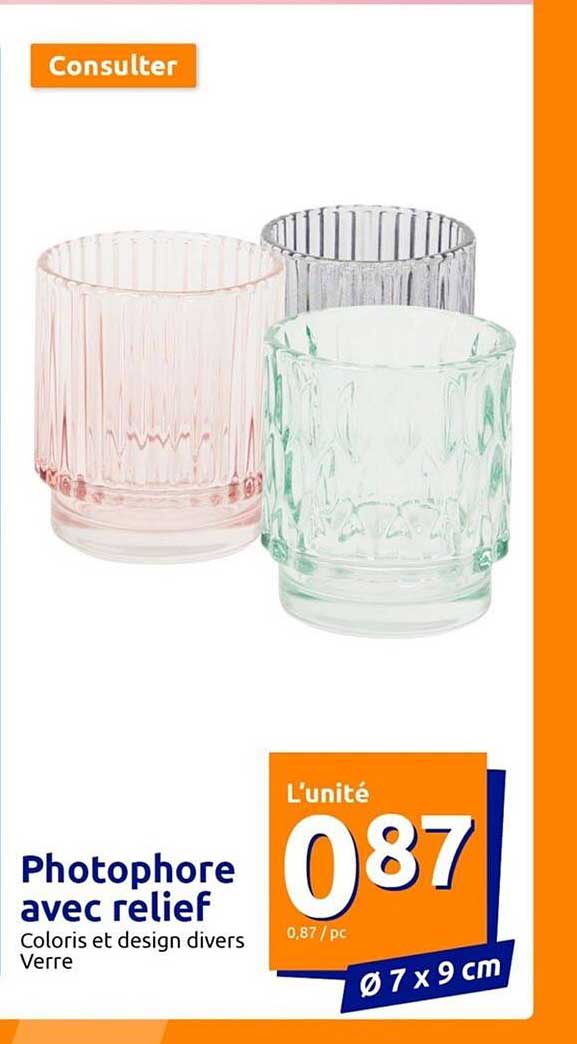 photophore avec relief