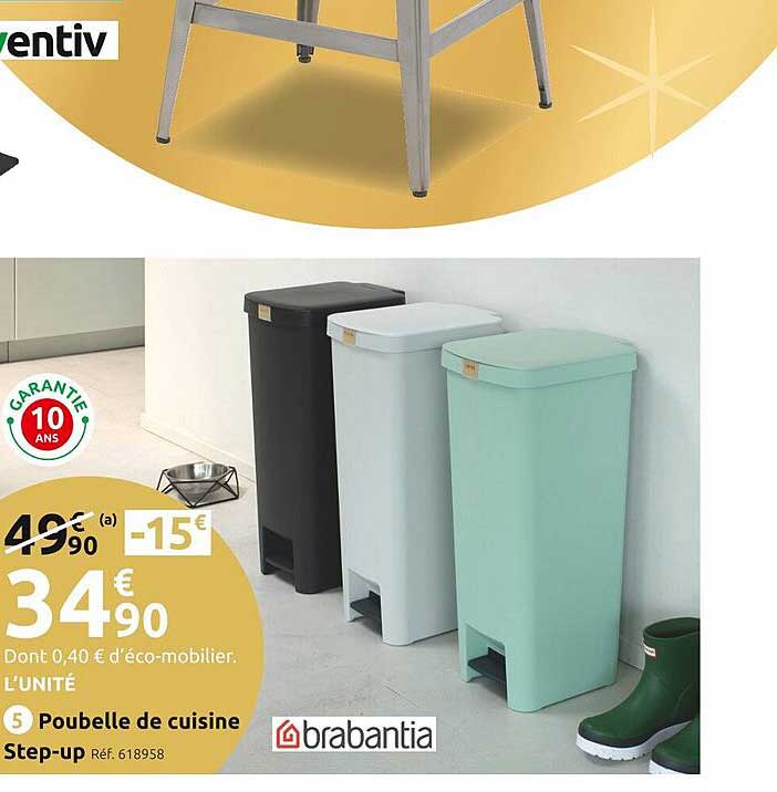 Poubelle De Cuisine Step-up Brabantia