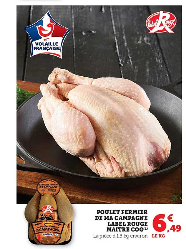 poulet fermier de ma campagne label rouge maître coq