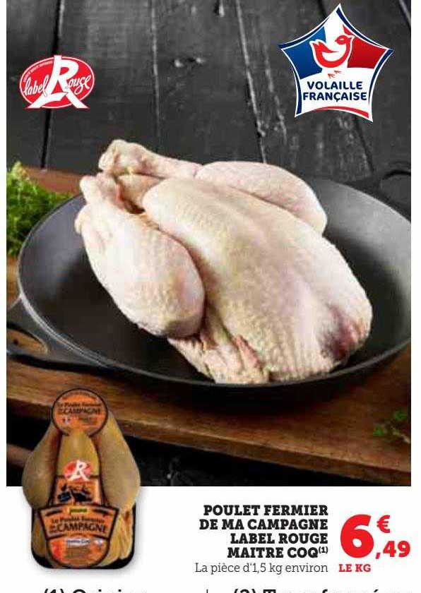 Poulet Fermier De Ma Compagne Label Rouge Maître Coq