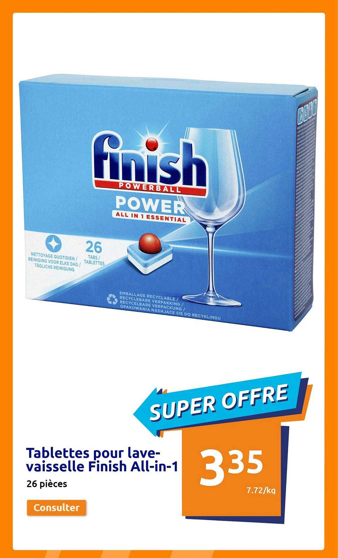 Tablettes Pour Lave-vaisselle Finish All-in-1