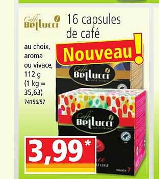 16 Capsules De Café Bellucci