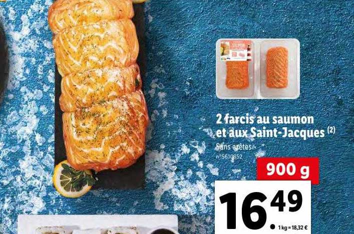 2 farcis au saumon et aux saint-jacques
