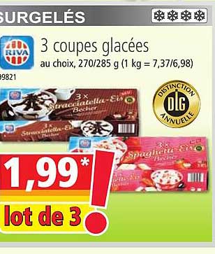 3 Coupes Glacées Riva