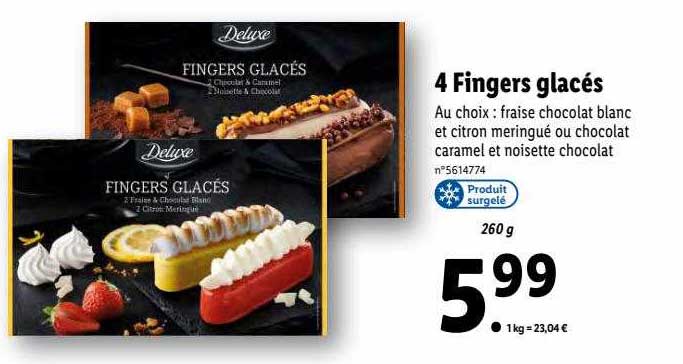 4 fingers glacés deluxe