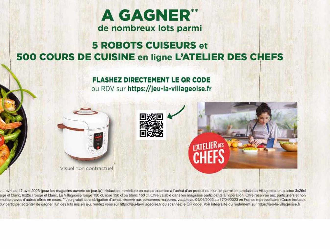 à gagner 5 robots cuiseurs et 500 cours de cuisine en ligne l'atelier des chefs