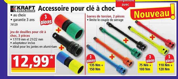 acccessoire pour clé à choc kraft werkzeuge