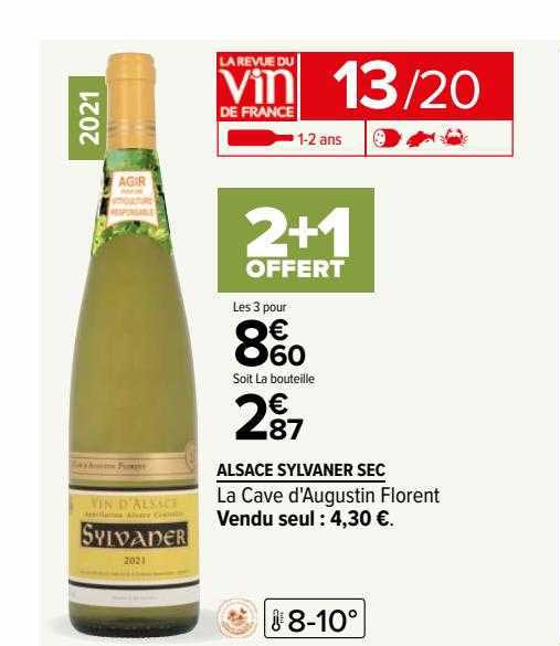 Alsace Sylvaner Sec La Cave D'augustin Florent