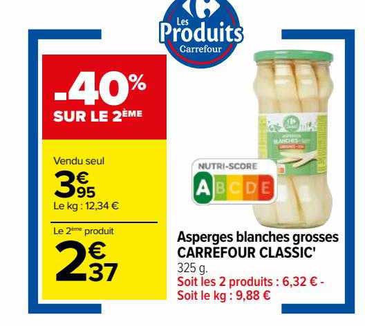 asperges blanches grosses carrefour classic'