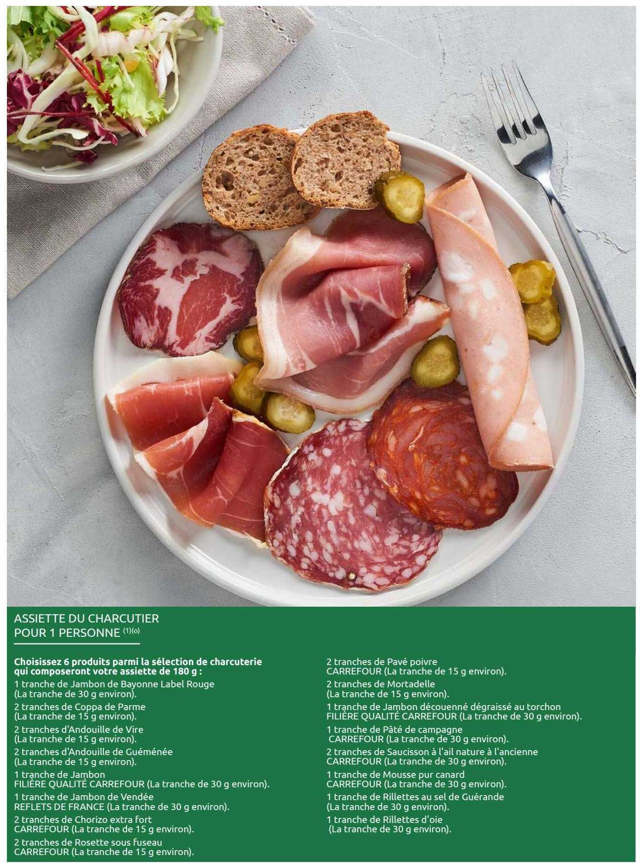 assiette du charcutier pour 1 personne