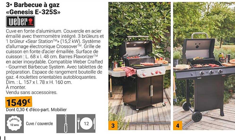 Barbecue à Gaz «genesis E-325s» Weber