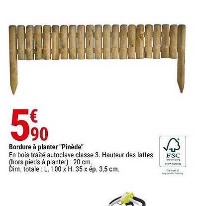 bordure à planter "pinède"