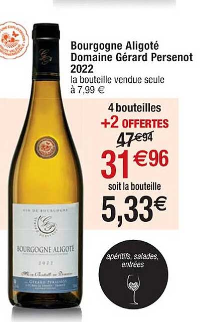 bourgogne aligoté domaine gérard persenot 2022