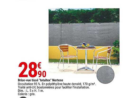 brise-vue tissé "totaltex" nortene