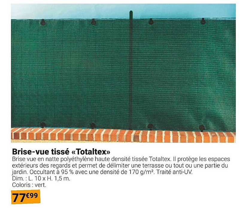 brise-vue tissé «totaltex»