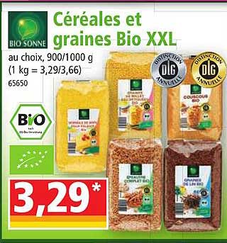 céréales et graines bio xxl bio sonne