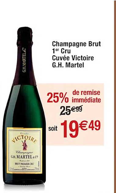 champagne brut 1er cru cuvée victoire g.h. martel