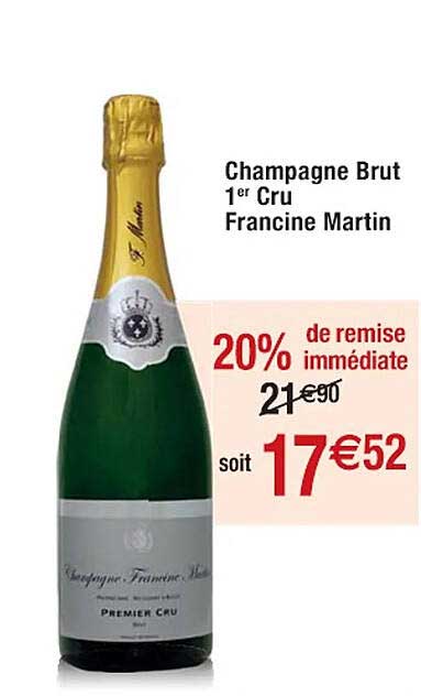 champagne brut 1er cru francine martin