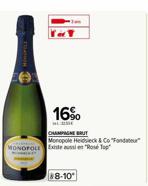 Champagne Brut Monopole Heidsieck & Co "fondateur"