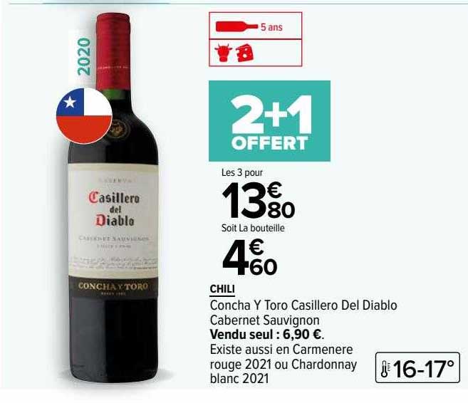 chili concha y toro casillero del diablo cabernet sauvignon