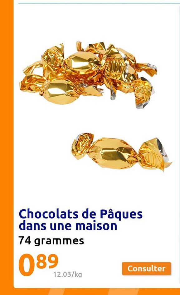 chocolats de pâques dans une maison
