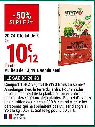 compost 100% végétal invivo nous on sème