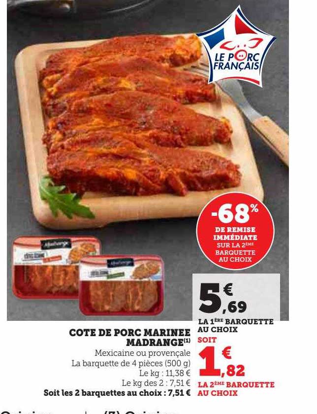 Côte De Porc Marinée Madrange