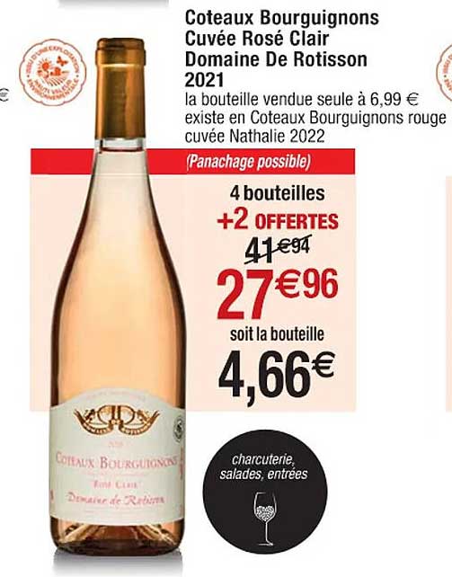 côteaux bourguignons cuvée rosé clair domaine de rotisson 2021