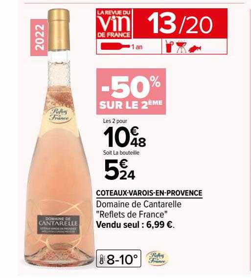 côteaux-varois-en-provence domaine de cantarelle "reflets de france"