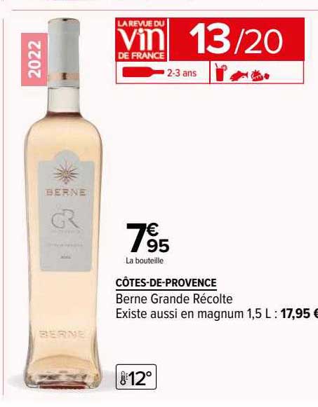 côtes-de-provence berne grande récolte