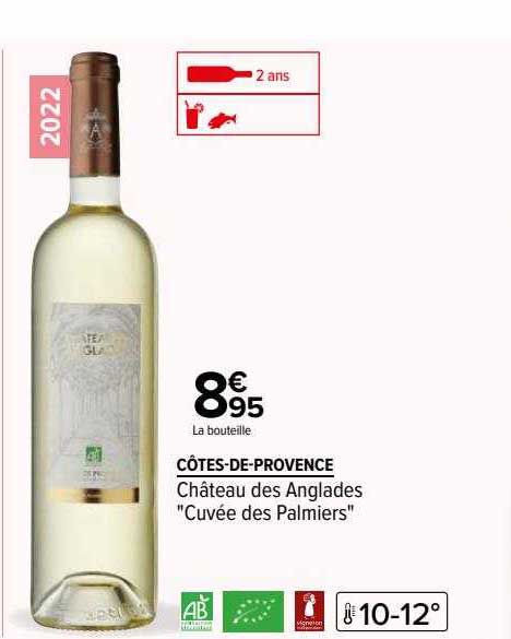 côtes-de-provence château des anglades "cuvée des palmiers"