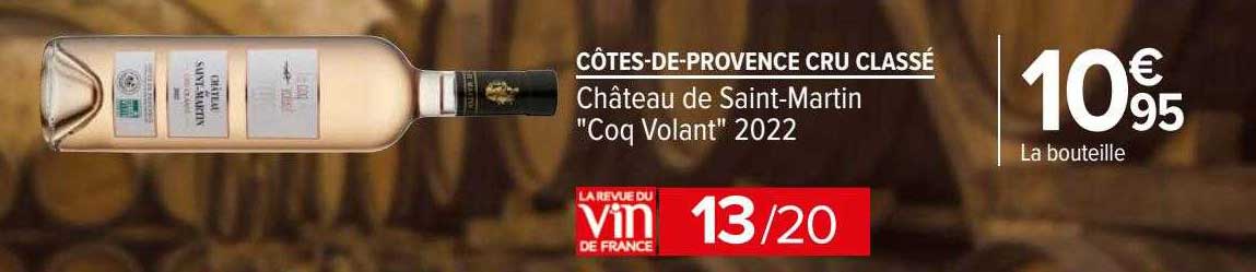 côtes-de-provence cru classé château de saint-martin "coq volant" 2022