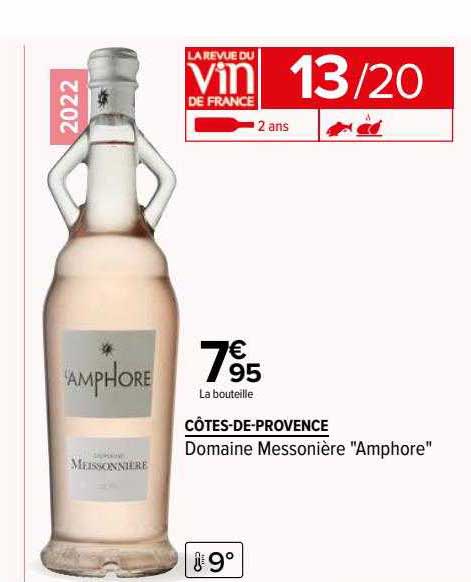 côtes-de-provence domaine messonière "amphore"