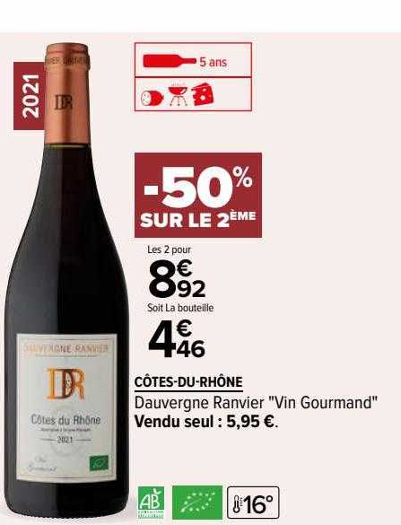 côtes-du-rhône dauvergne ranvier "vin gourmand"