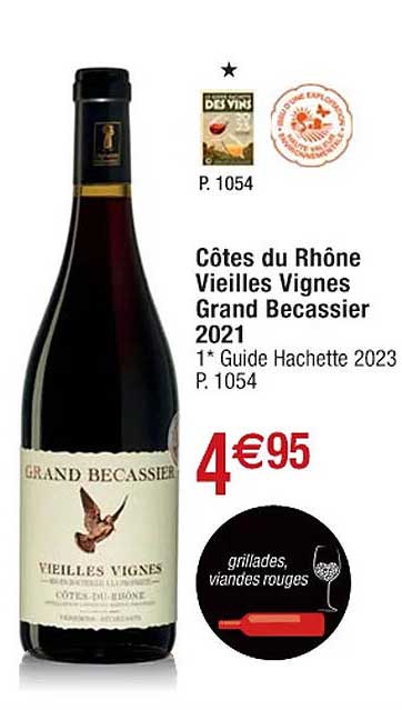 côtes du rhône vieilles vignes grand becassier 2021