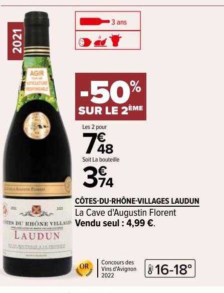 côtes-du-rhône-villages laudun la cave d'augustin florent