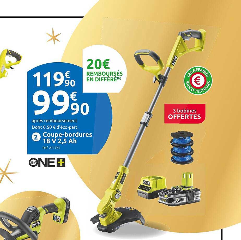 coupe-bordures 18v 2,5Ah ryobi