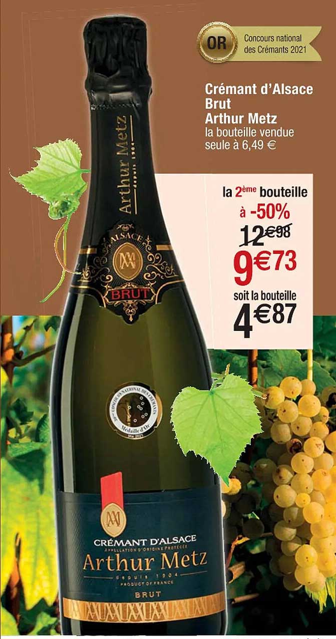 crémant d'alsace brut arthur metz
