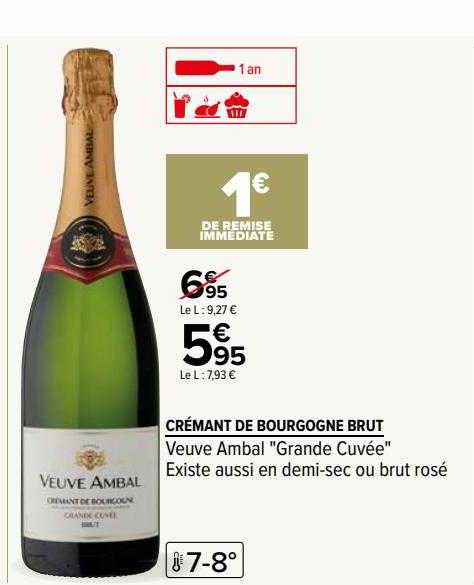 crémant de bourgogne brut veuve ambal "grande cuvée"