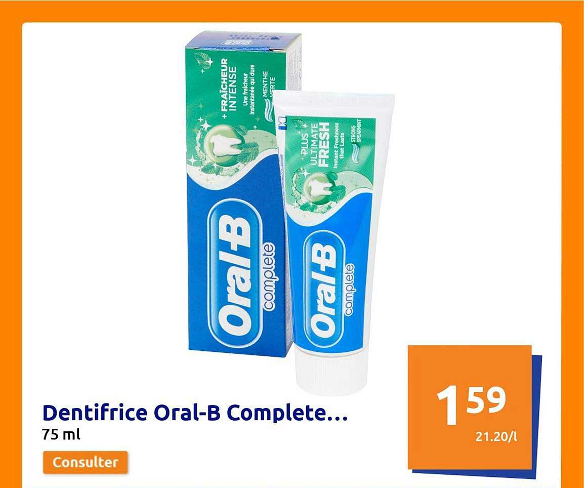 dentifrice oral-b complète