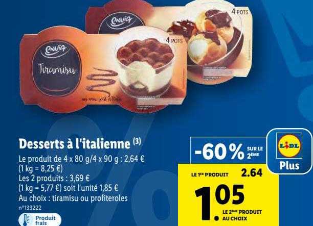 desserts à l'italienne envia