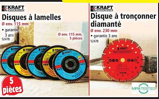 disques à lamelles kraft werkzeuge, disque à tronçonner diamanté kraft werkzeuge