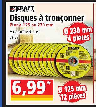 disques à tronçonner kraft werkzeuge